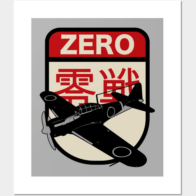 WW2 Japanese Zero Wall Art by Tailgunnerstudios